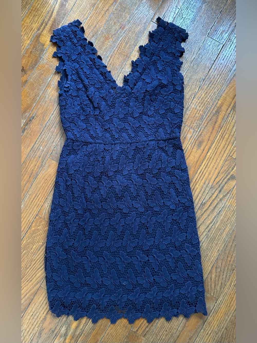 Lilly Pulitzer Navy Lace V-Neck Mini Dress